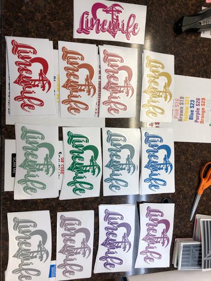 Lineman Wife, Linewife, Reflective Decals