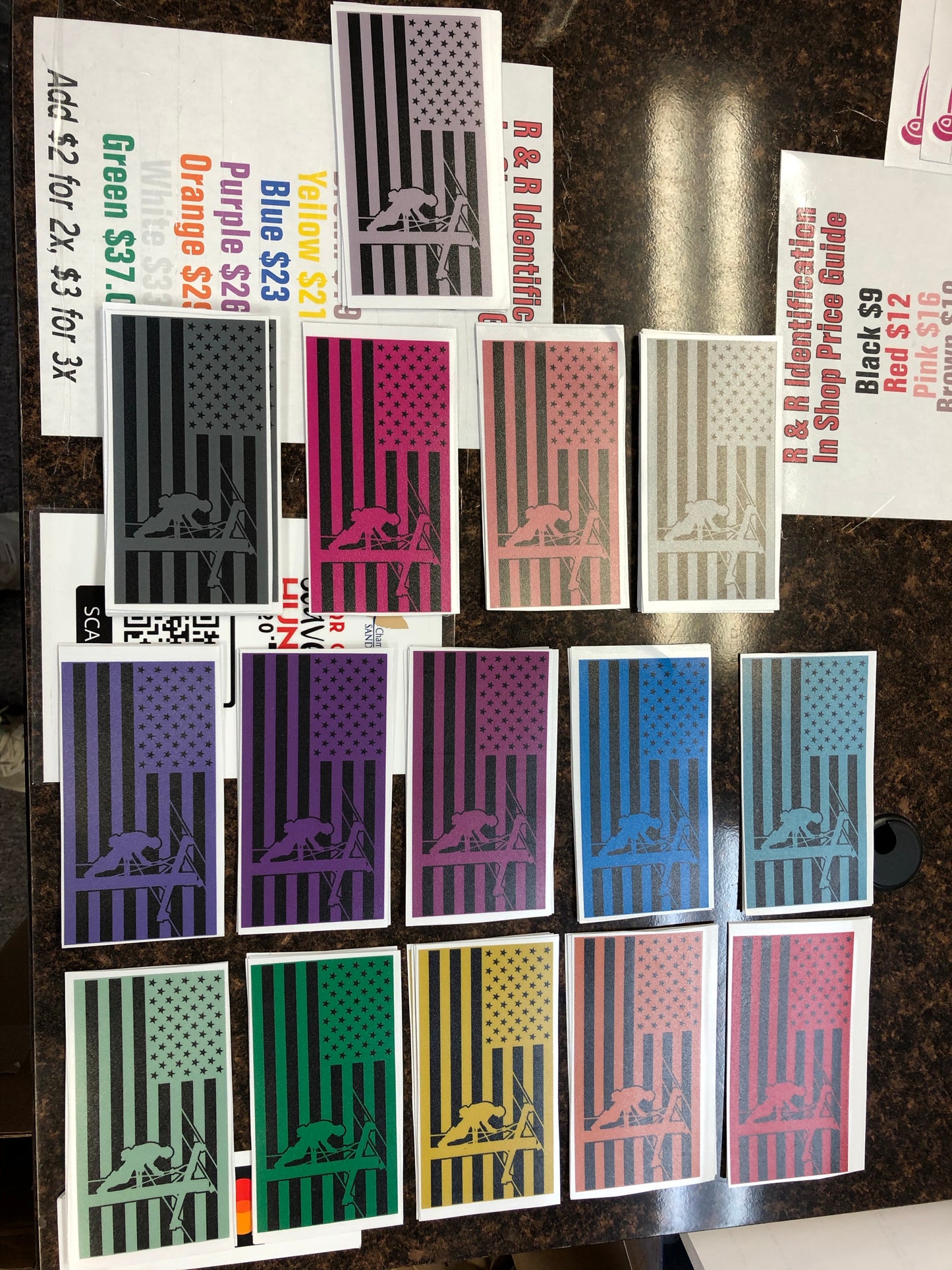 Lineman Flag Reflective Decals