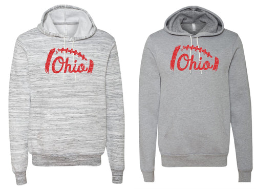 Distressed Ohio Football Hooded Sweatshirt, Ohio Football Hooded Sweatshirt, Football Sweatshirt, Ohio Sweatshirt