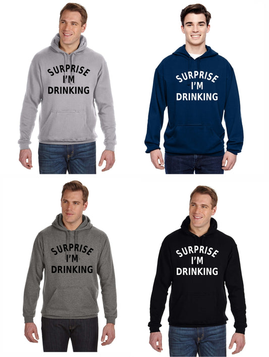 Adult Tailgate Fleece Pullover Hooded Sweatshirt Built in Neoprene Beverage Holder and Bottle Opener, Campfire Hooded Sweatshirt, Alcohol Sweatshirt, Men's Sweatshirt, Women's Sweatshirt