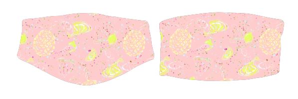 Pineapple Citrus Pattern Face Mask