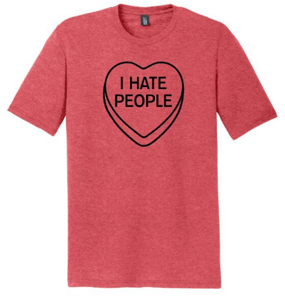 I Hate People Conversation Heart Shirt, Valentine's Day Shirt